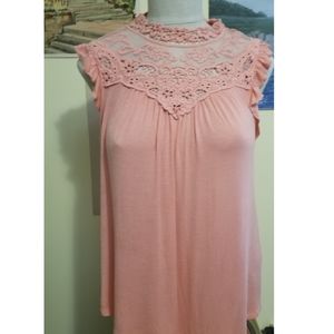 No Boundaries Large Blouse with Lace Designs